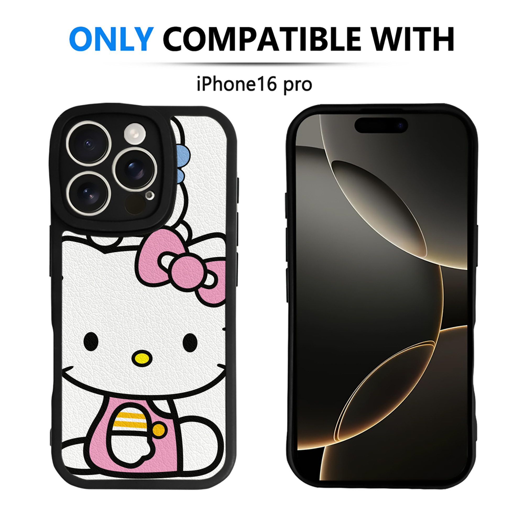 （画像用） Hello Kitty ハローキティ 【iPhone 16シリーズ対応】シリコンスマホケース（レザー調） 材質：シリコン